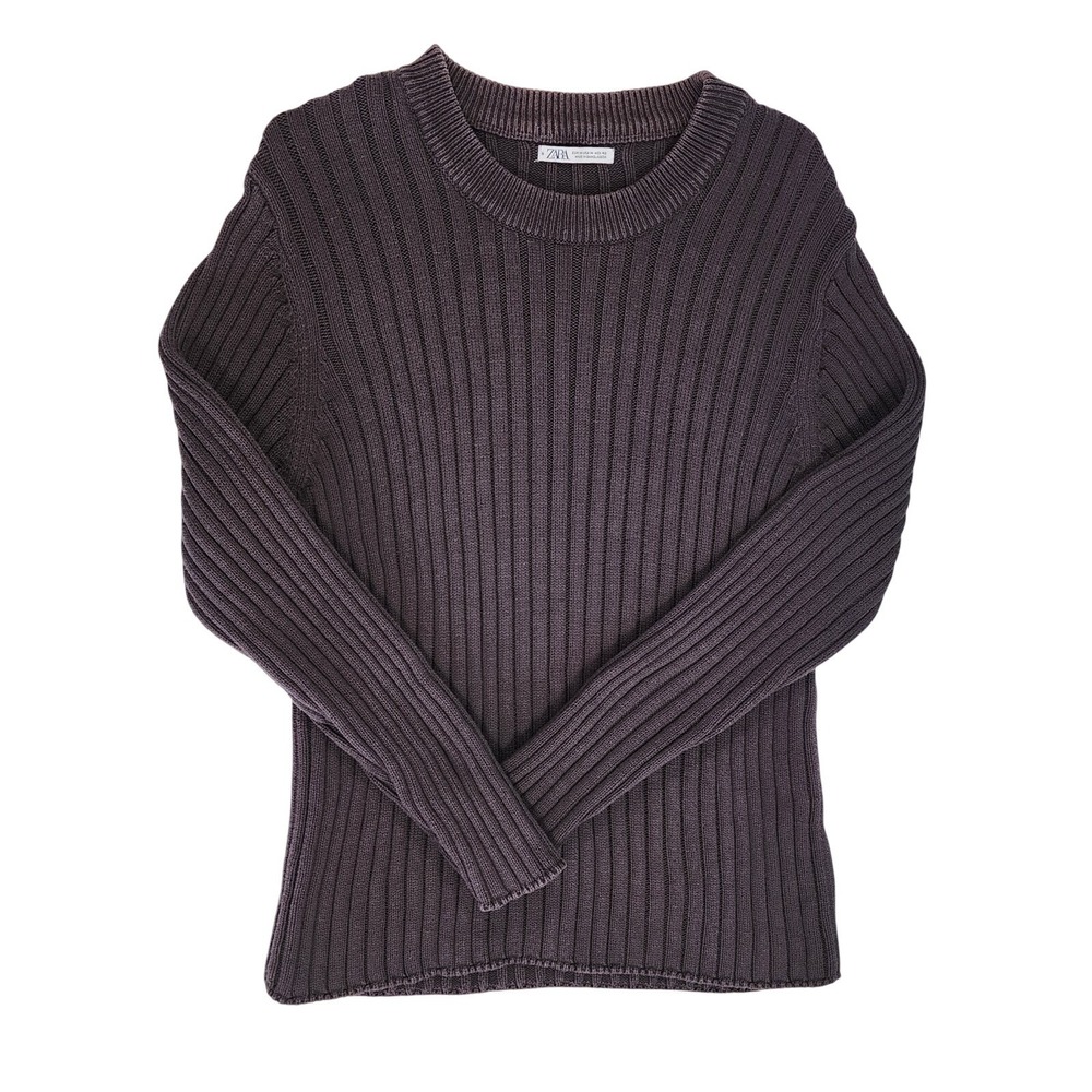 ZARA Women's Cotton Sweater Size M Minimalist Office‎ Capsule Preppy